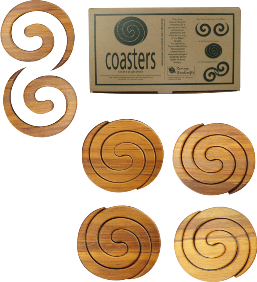 Rimu Coaster Set by Romeyn Woodcrafts