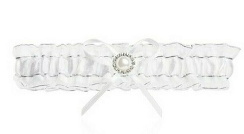 Wedding Garter White with Pearl