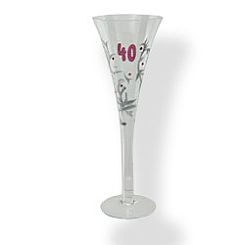 40th Birthday Glass