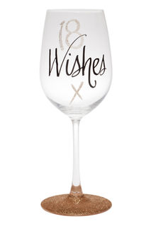 18 Wishes Wine Glass
