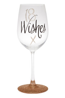 18 Wishes Wine Glass