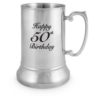 50th Birthday Stainless Steel Tankard