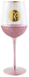 60th Glitterati Wine Glass