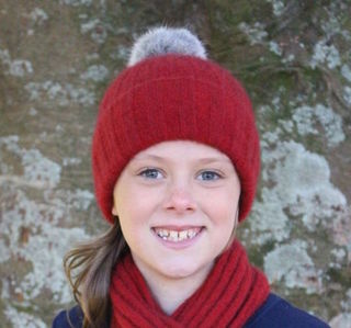 Cottontail Possum Fur Beanie Red