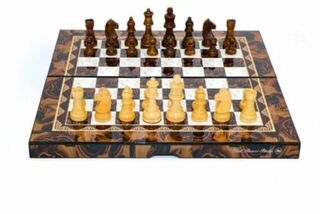 Dal Rossi Mosai Finish Folding Chess Set 40cm