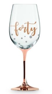 Forty Rose Gold Stem Wine Glass