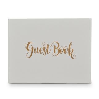 Guest Book White and Gold