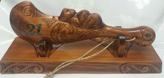 Hand Carved Wahaika with Paua 21