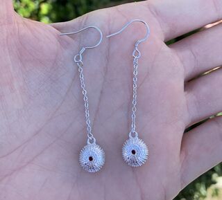 Kina Drop Sterling Silver Earrings