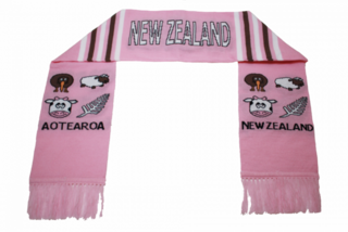 Kiwiana Scarf Baby Pink