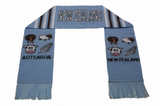 Kiwiana Scarf Powder Blue
