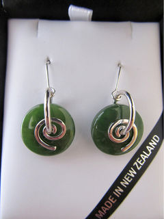 Koru Greenstone Earrings