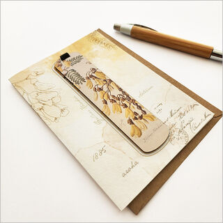 Kowhai Greeting Card with bookmark