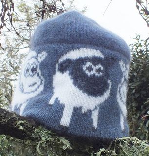 Lamb Beanie Possum and Merino Wool Blue