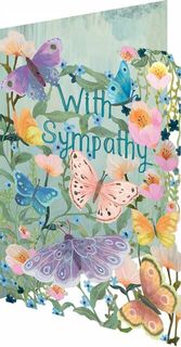 Laser Cut Sympathy Card with Butterflies