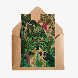 Moth & Kawakawa Flox Card