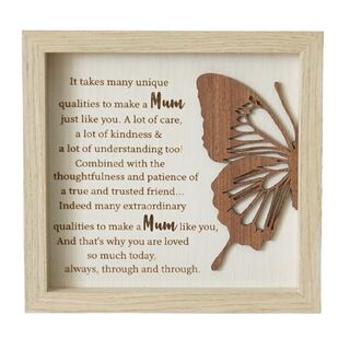 Mum Butterfly Plaque
