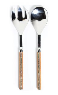 NZ Paua and Rimu Salad Server Set