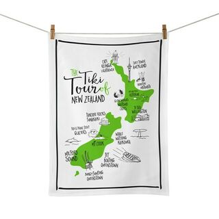 NZ Tiki Tour Tea Towel