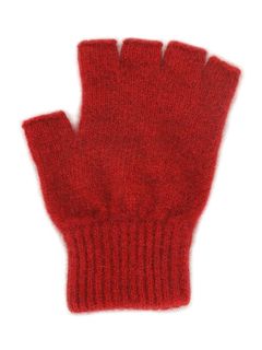 Open Finger Gloves Red