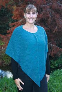 Possum Merino Lace Poncho Teal 