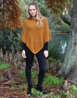 Possum Merino Poncho Gold