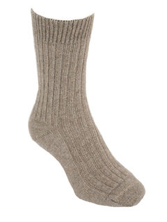 Possum Merino Rib Socks Natural