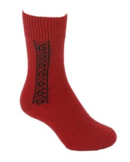 Possum Merino Socks Red Koru