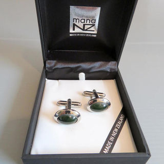 Pounamu Silver Cufflinks