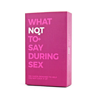 What Not to Say During Sex Cards