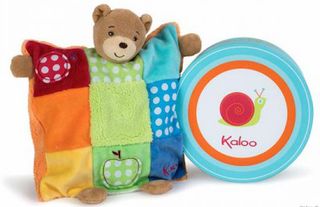Kaloo Colours Doudou Bear Puppet Patchwork