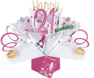 21st Birthday Pop Up Card
