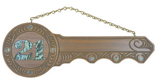 Small Yale 21st Key with Paua Inlay