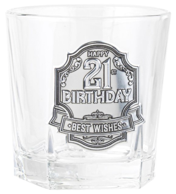 21st Whiskey Tumbler Badge