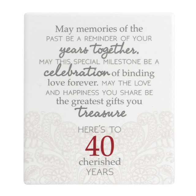  40th  Wedding  Anniversary 
