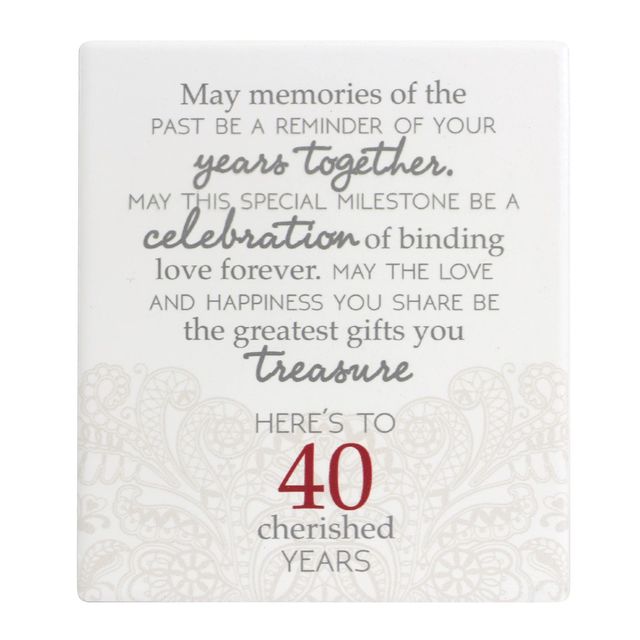 40th Wedding  Anniversary 