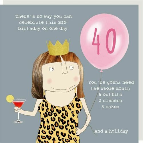 40th Card Big Birthday
