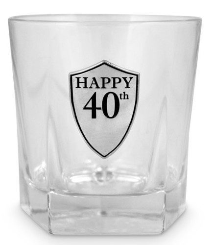 40th Whiskey Glass