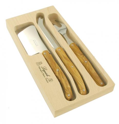 Andre Verdie Cheese Set Olive Wood