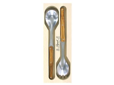 Andre Verdier Salad Server Set Olive Wood