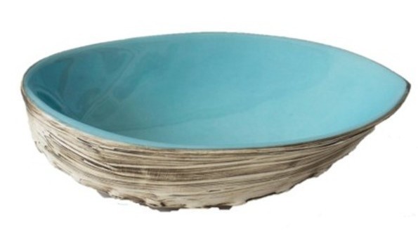 Aqua Paua Bowl McGlashen Pottery