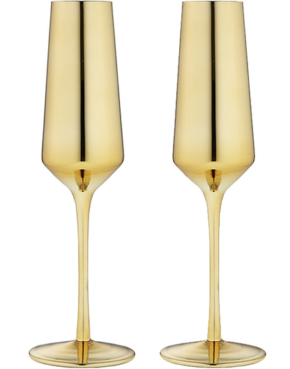 Aurora Gold Champagne Glasses