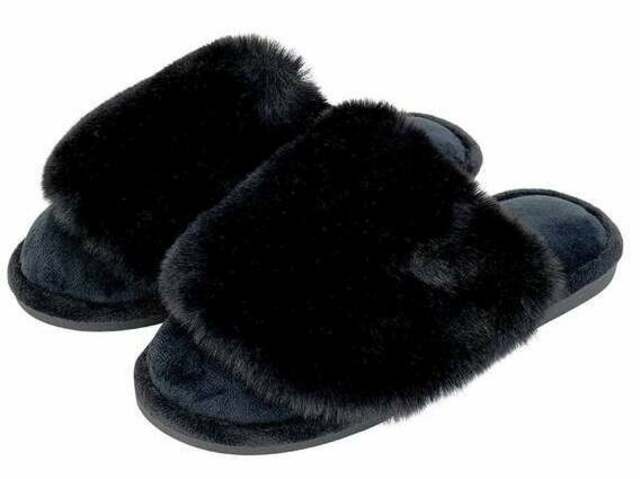 Cosy Luxe Slippers Black