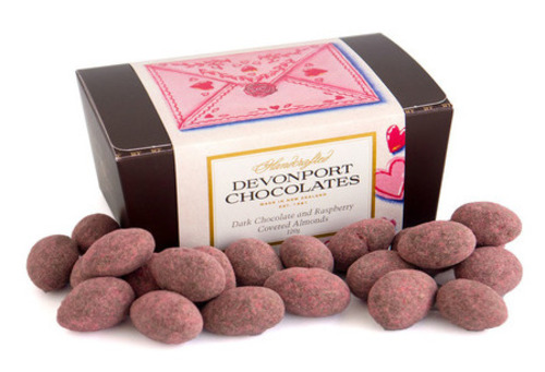 Dark Chocolate Raspberry Covered Almonds