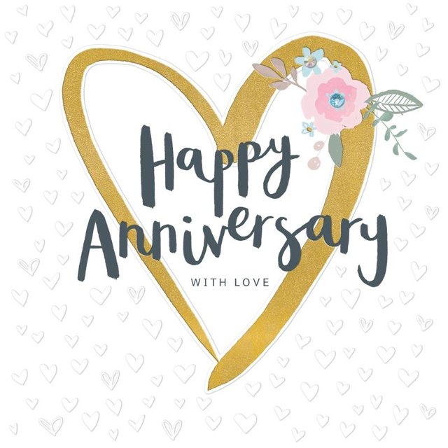 Happy Anniversary Heart Card