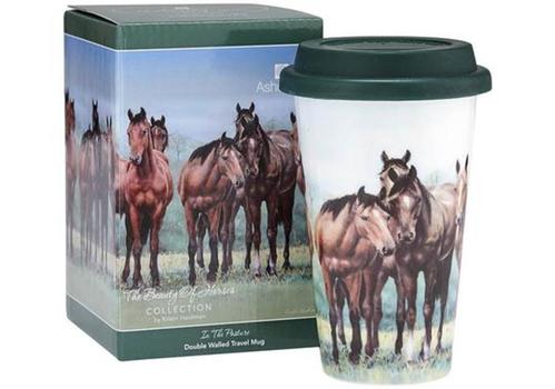 Horses in the Pasture Travel Mug