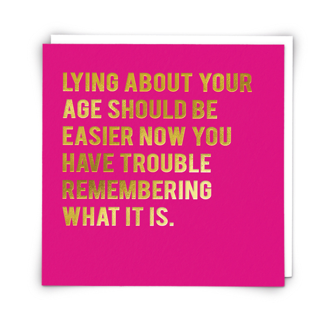Lying about your age card
