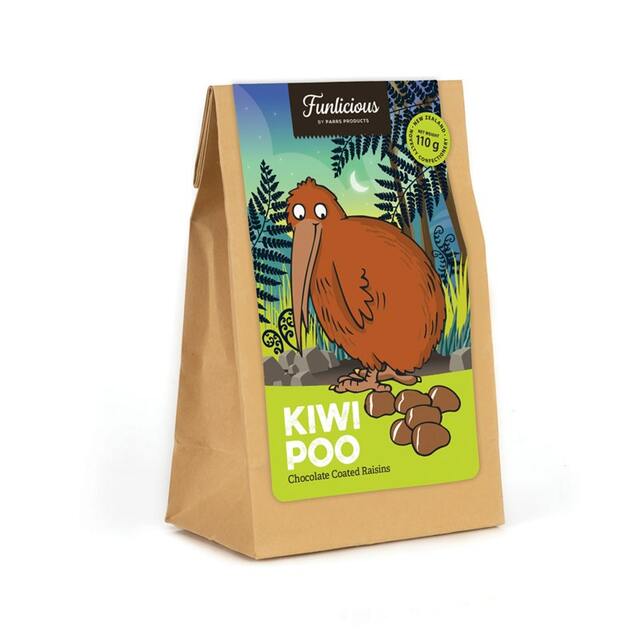 NZ Kiwi Poo Chocolate Coated Raisins