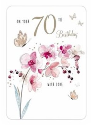 On your 70th Birthday Card