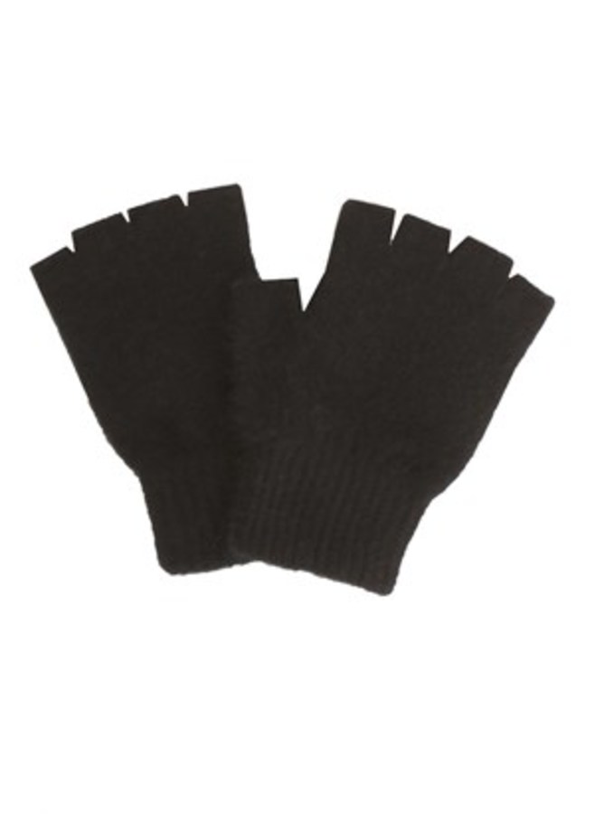 Open Finger Gloves Black